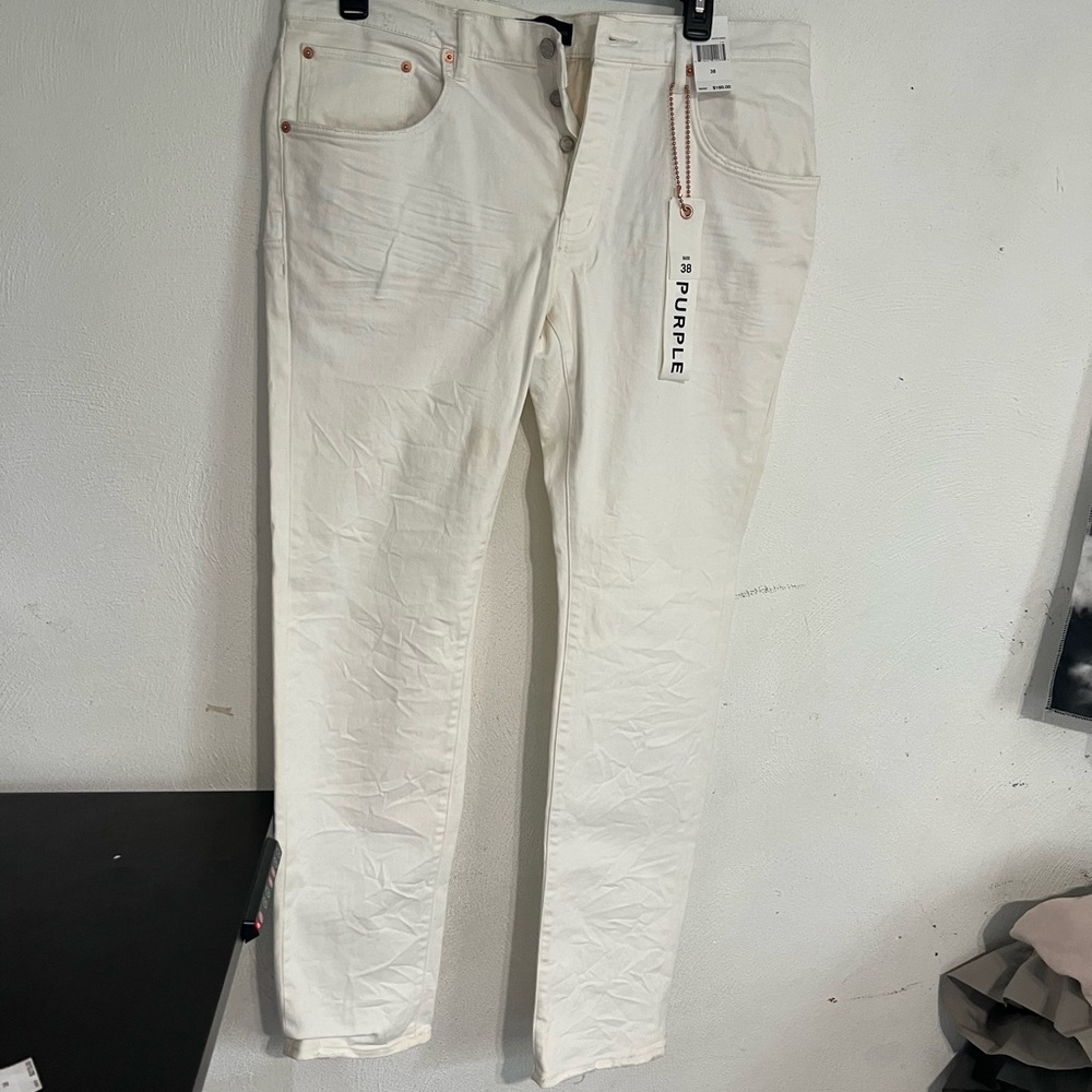 Mens purple brand White denim size 38